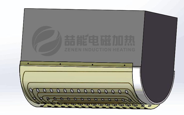 310不銹鋼管道電磁加熱設計半圓形加熱效果圖