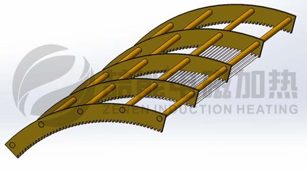 外置式電磁加熱結構設計示意圖